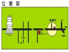 松本城からセンター付近までの略地図の画像