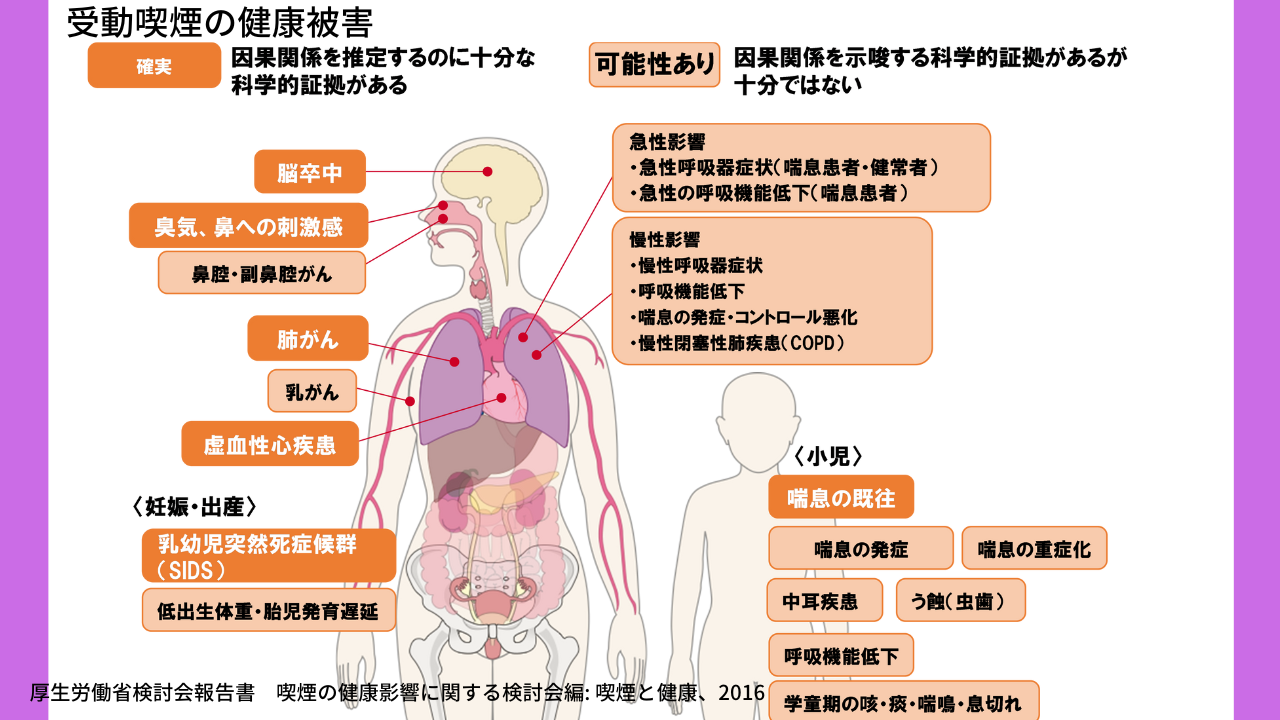 受動喫煙の健康被害