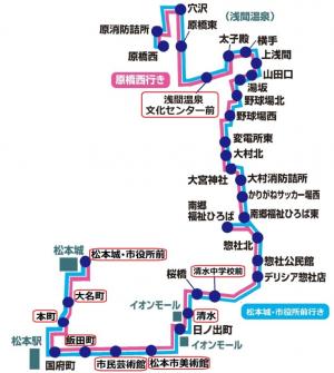 運行ルート_浅間・大村線（R6.7.1～）