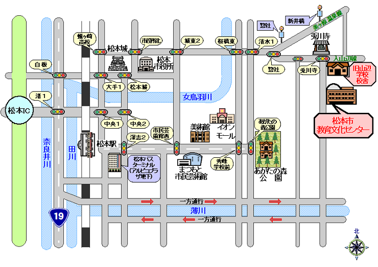 教育文化センター交通案内図の画像