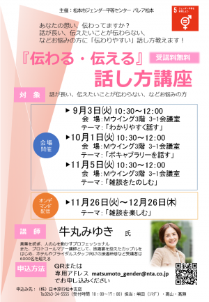 話し方講座チラシ