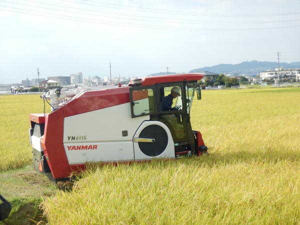 収量センサー付きコンバイン