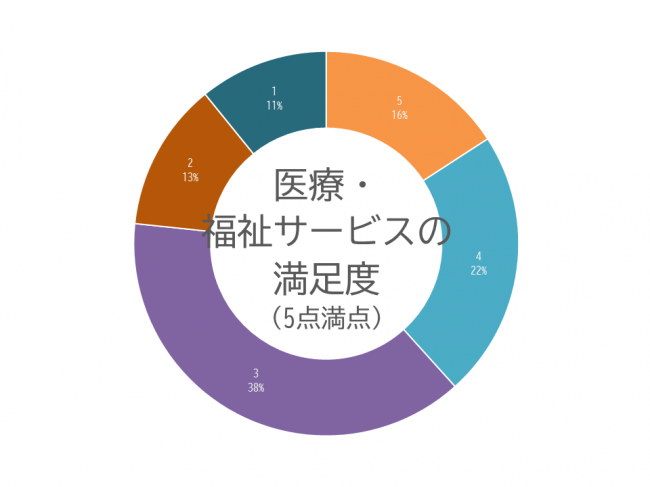 医療・福祉サービス満足度グラフ