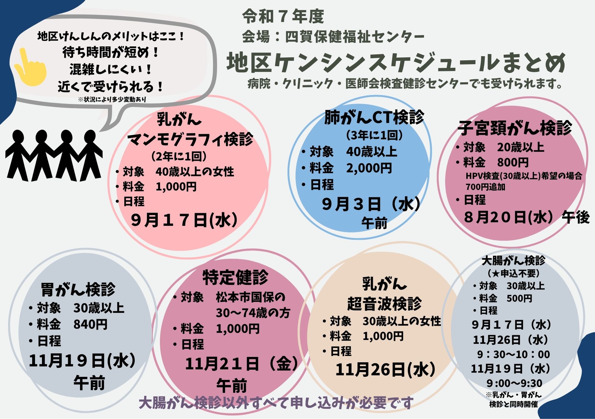 四賀地区けんしんスケジュール