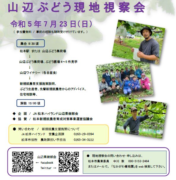 山辺ぶどう現地視察会